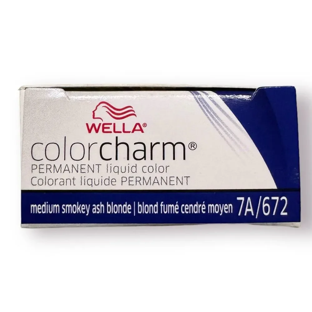 Wella Color Charm Permanent Liquid Hair Color Medium Smokey‎ Ash Blonde 7A/672 1